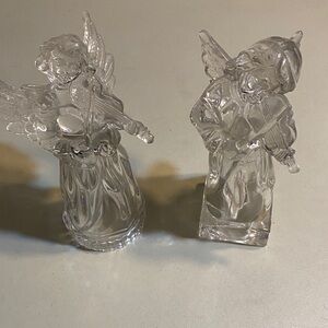 Mikasa Clear Glass Angel Musicians - Pair